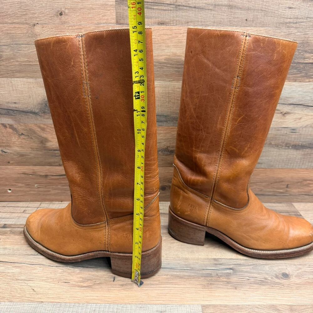 Vibrage Frye Campus women size  8.5EE Boots Brown Leather MADE in USA - Picture 5 of 12